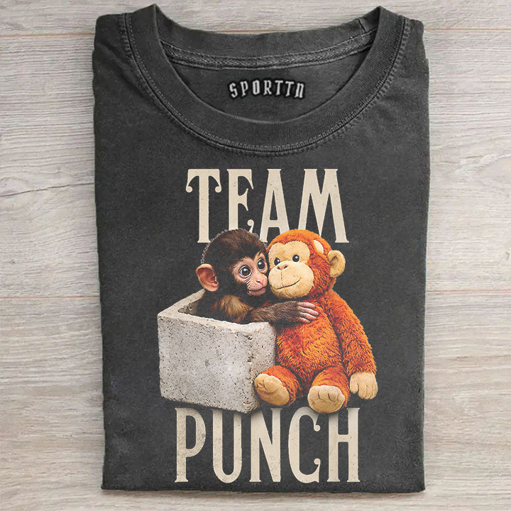 Punch-kun Monkey Meme Graphic T-shirt