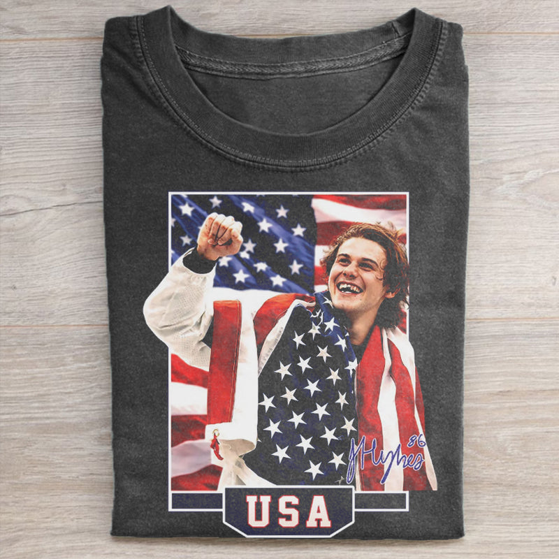 USA Olympia-Goldmedaillen-T-Shirt im Eishockey
